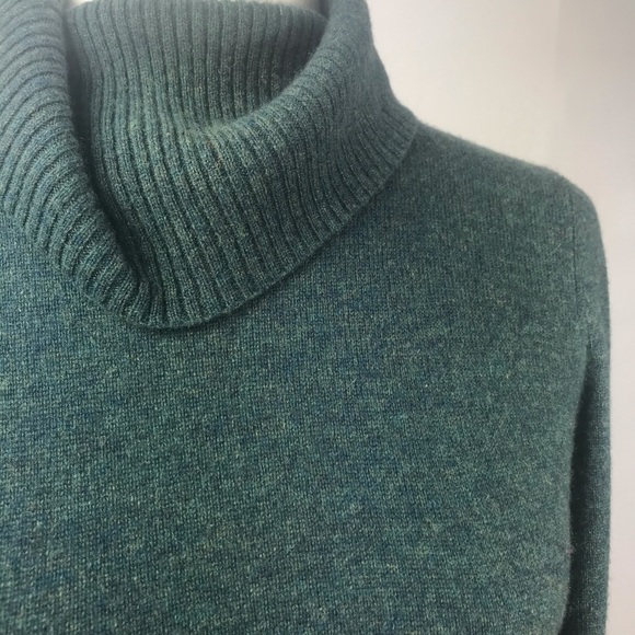 MAX STUDIO Cashmere | 100% Cashmere Green turtleneck sweater |Women’s Size Small - Picture 2 of 7